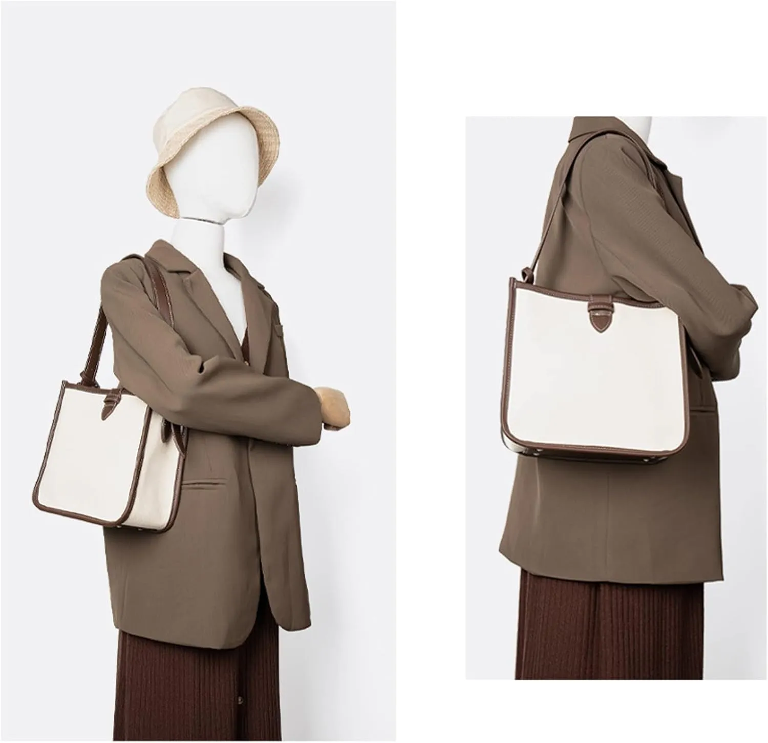Shoulder bag, Large-capacity Canvas, Niche Handbags, Retro Tote Bags