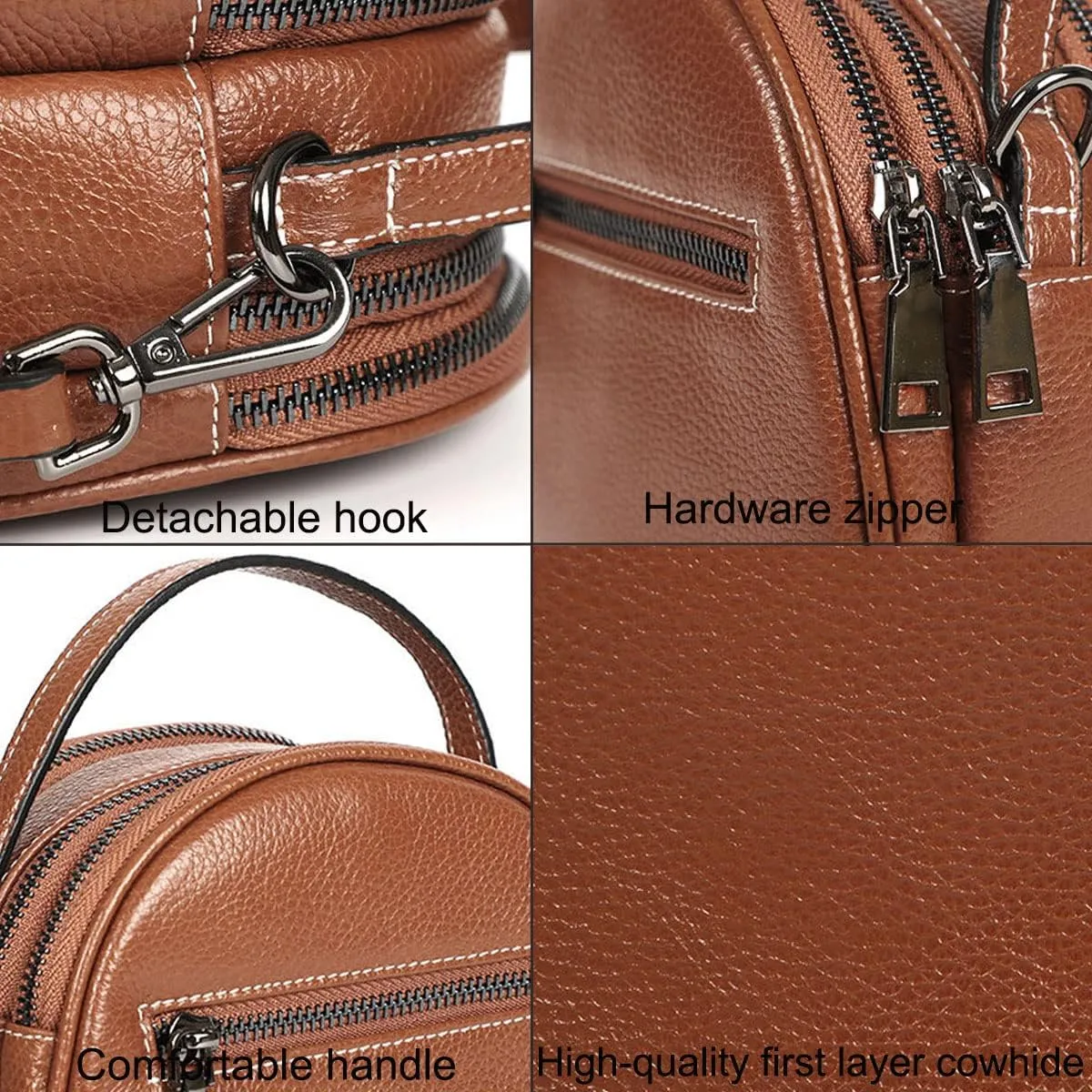 Shoulder Bags and Purses for Women Genuine Leather Top-Handle Satchel Fashion Round Handbag Retro Tote, Green