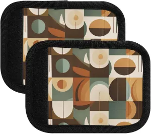 SPRIPORT Abstract Coffee 2 Pack Luggage Handle Wraps for Suitcase Identifier Luggage Makers Covers with ID Tag Luggage Bag Grip Protector Saddle for Shopping Bag Handbag Wallet Flying Airplane Travel