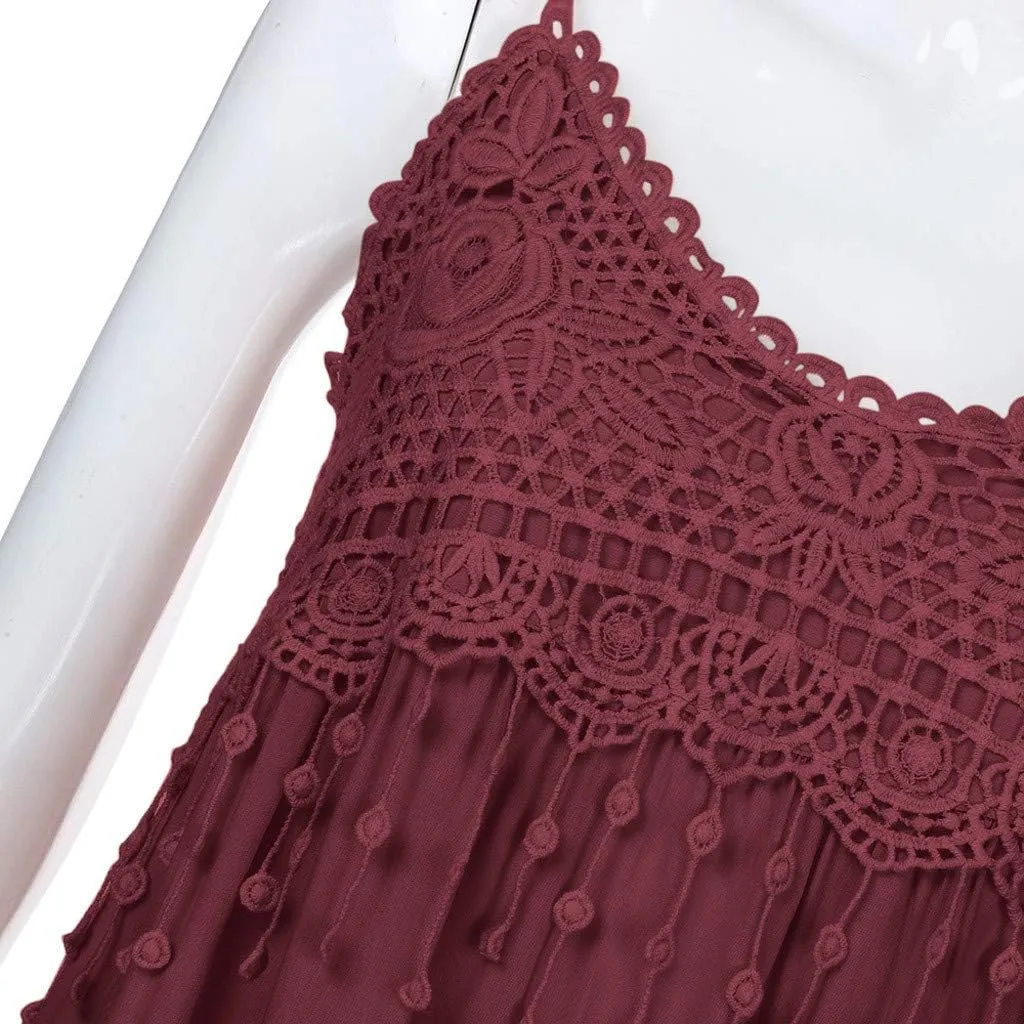 Summer Dresses for Women 2024 Sleeveless Strappy Party Formal Dress Summer Beach Loose Fit Flowy Maxi Sundress