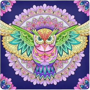 susiyo Colorful Owls Mandalas Protective Wrap Anti-scratch Lens Camera Wrap Lens Protector Magic Self-Adhesive Cloth Wrapper Portable Cosmetic Bag Travel Organizer for Camera DSLR Laptop Accessories