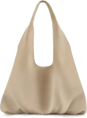 Sustainable Hobo Handbag Women's Retro Vegan Leather Shoulder Purse with Tote Function