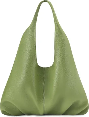 Sustainable Hobo Handbag Women's Retro Vegan Leather Shoulder Purse with Tote Function