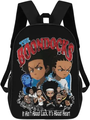 The Boonddocks Backpack Animated Travel Casual Daypack Cool Laptop Bags Cartoon Fans Multi-function Bookbag