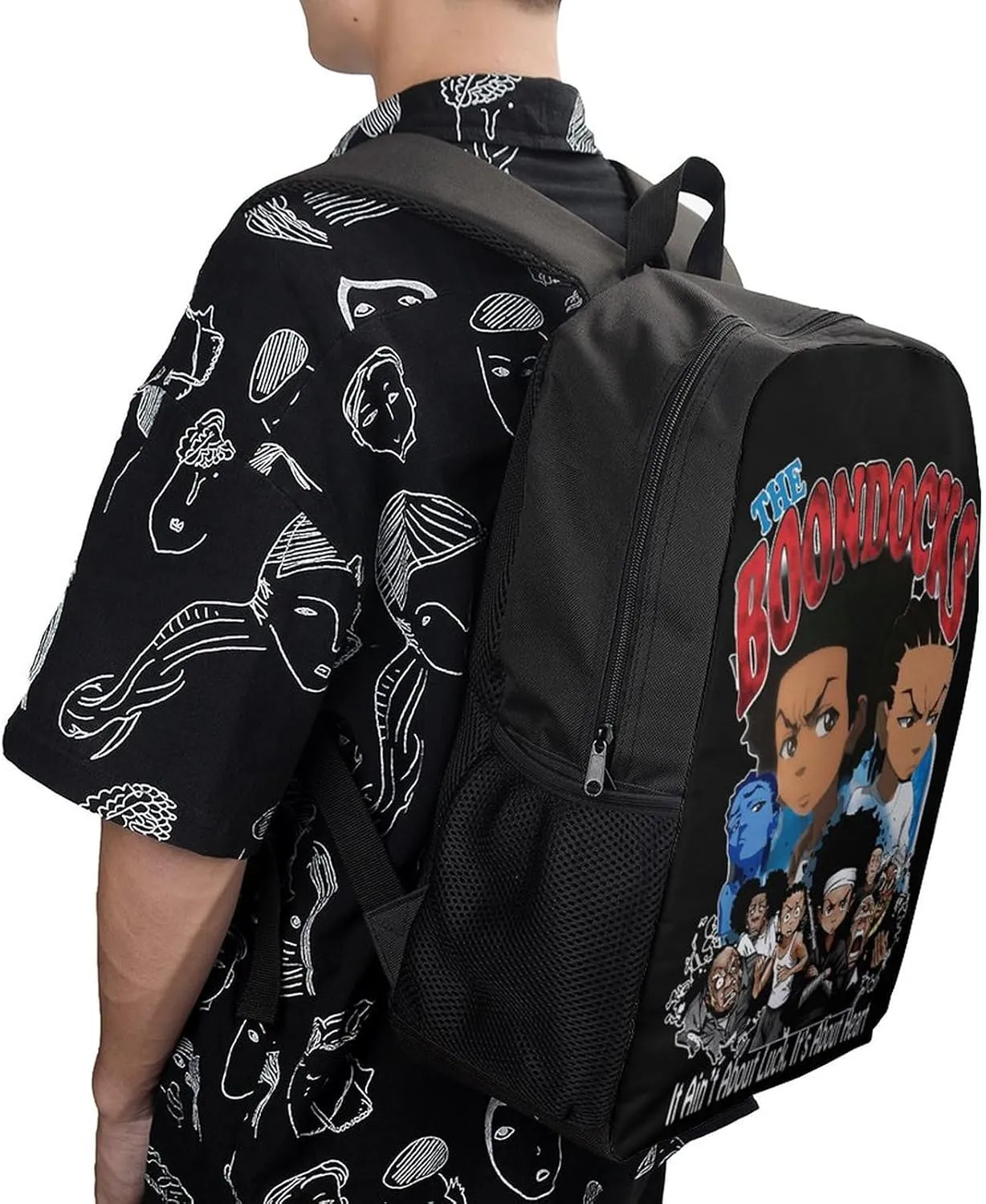 The Boonddocks Backpack Animated Travel Casual Daypack Cool Laptop Bags Cartoon Fans Multi-function Bookbag