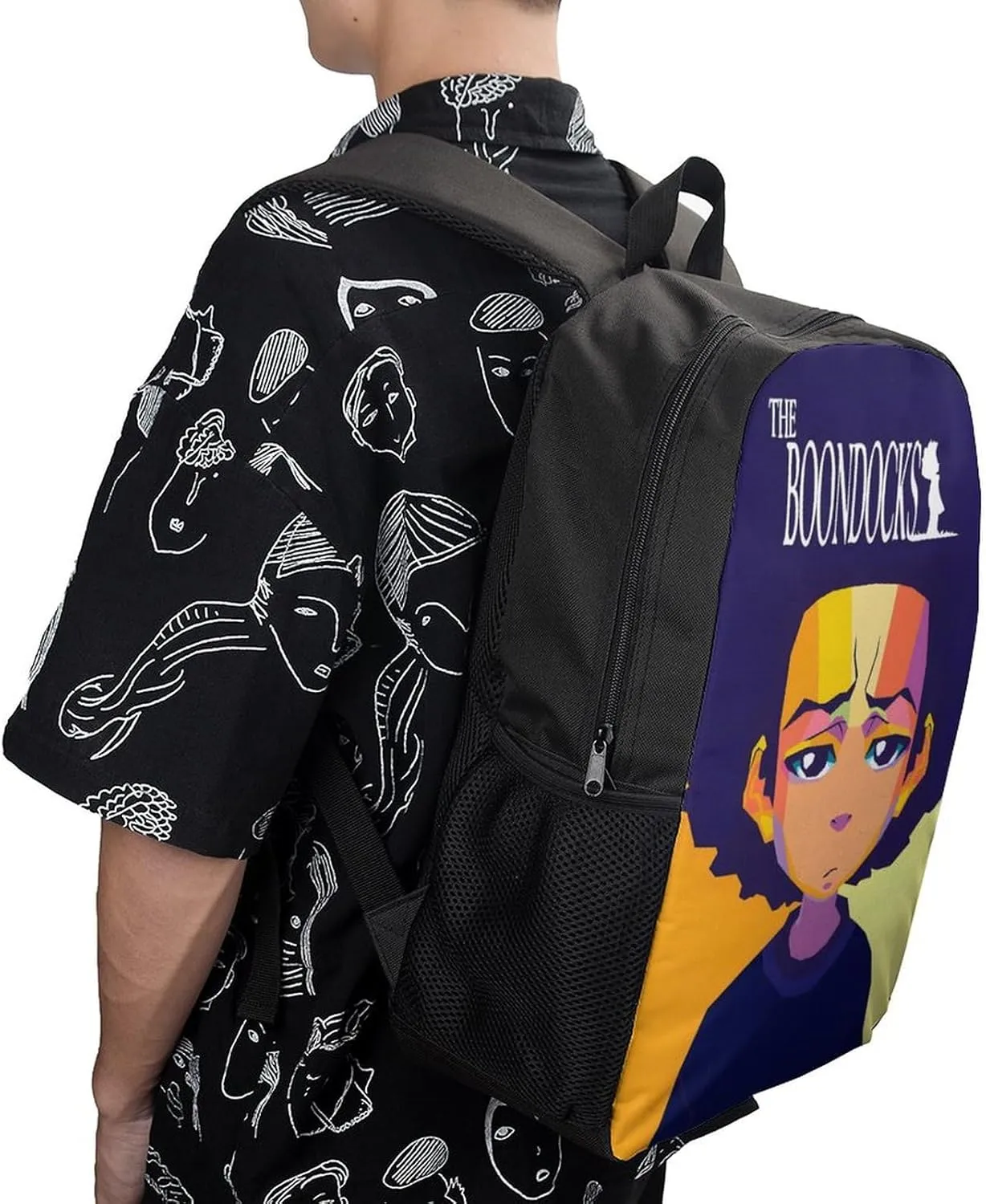The Boonddocks Backpack Animated Travel Casual Daypack Cool Laptop Bags Movie Fans Multi-function Bookbag