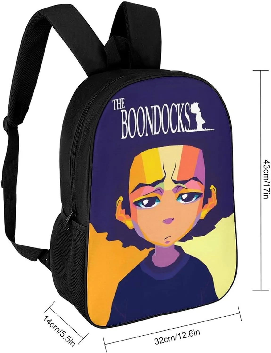 The Boonddocks Backpack Animated Travel Casual Daypack Cool Laptop Bags Movie Fans Multi-function Bookbag