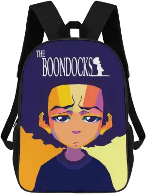 The Boonddocks Backpack Animated Travel Casual Daypack Cool Laptop Bags Movie Fans Multi-function Bookbag