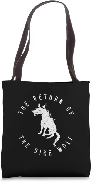 The Return Of The Dire Wolf Ancient Hand-Drawn Graphic Tote Bag