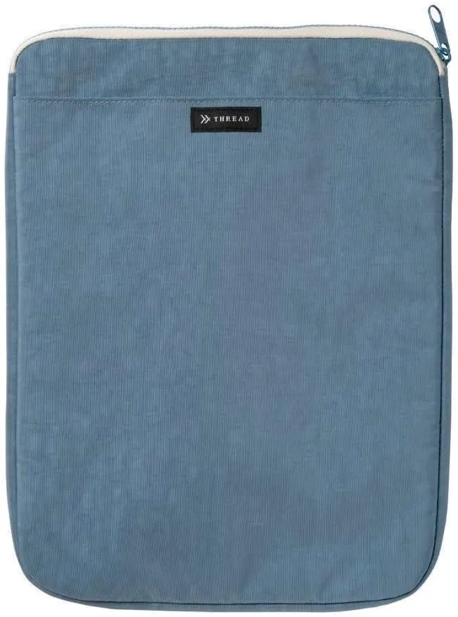 Thread Wallets Laptop Sleeve, Padded Sleeve for Laptops and Tablets with Secure Zip Closure & Additional Pocket (Surf Blue, Small)