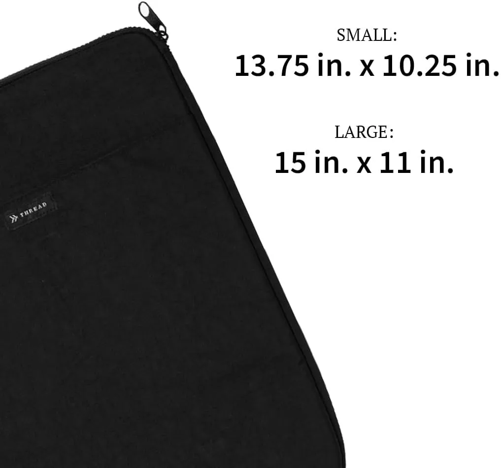 Thread Wallets Laptop Sleeve, Padded Sleeve for Laptops and Tablets with Secure Zip Closure & Additional Pocket (Surf Blue, Small)
