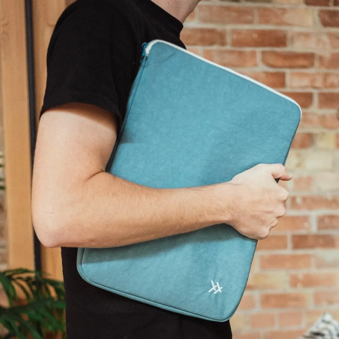 Thread Wallets Laptop Sleeve, Padded Sleeve for Laptops and Tablets with Secure Zip Closure & Additional Pocket (Surf Blue, Small)