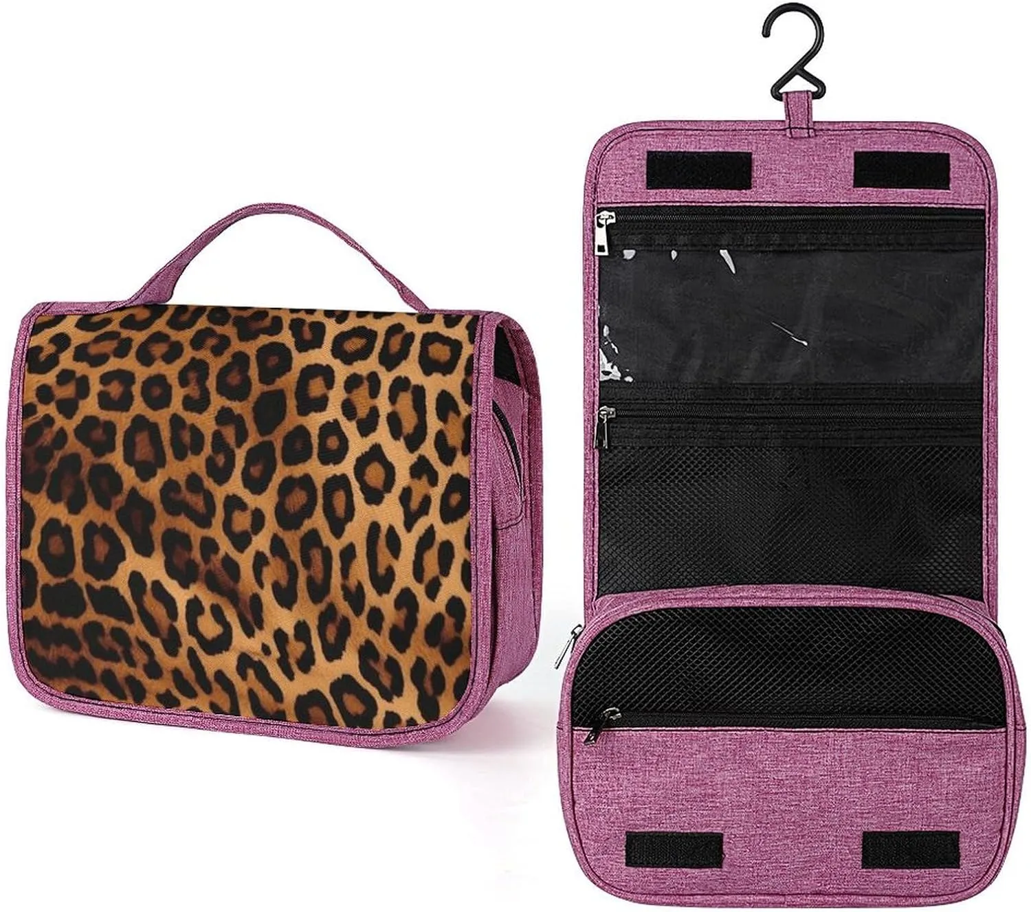 Toiletry Bags, Cool Cheetah Leopard Print Toiletry Bags,travel Makeup Bag with Hanging Hook Suitable for Toiletries,travel Essentials