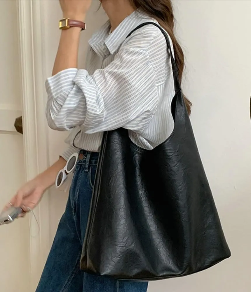Tote Bags Women Retro Vegan Leather Shoulder Bags Y2k Hobo Purse Vintage Handbags 2024