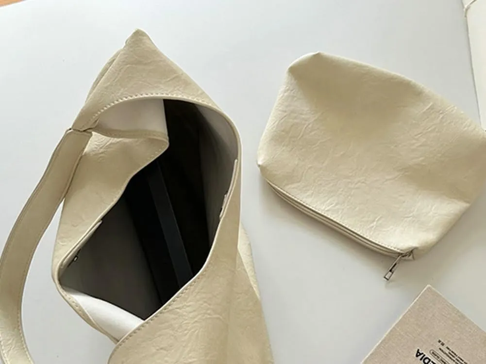 Tote Bags Women Retro Vegan Leather Shoulder Bags Y2k Hobo Purse Vintage Handbags 2024