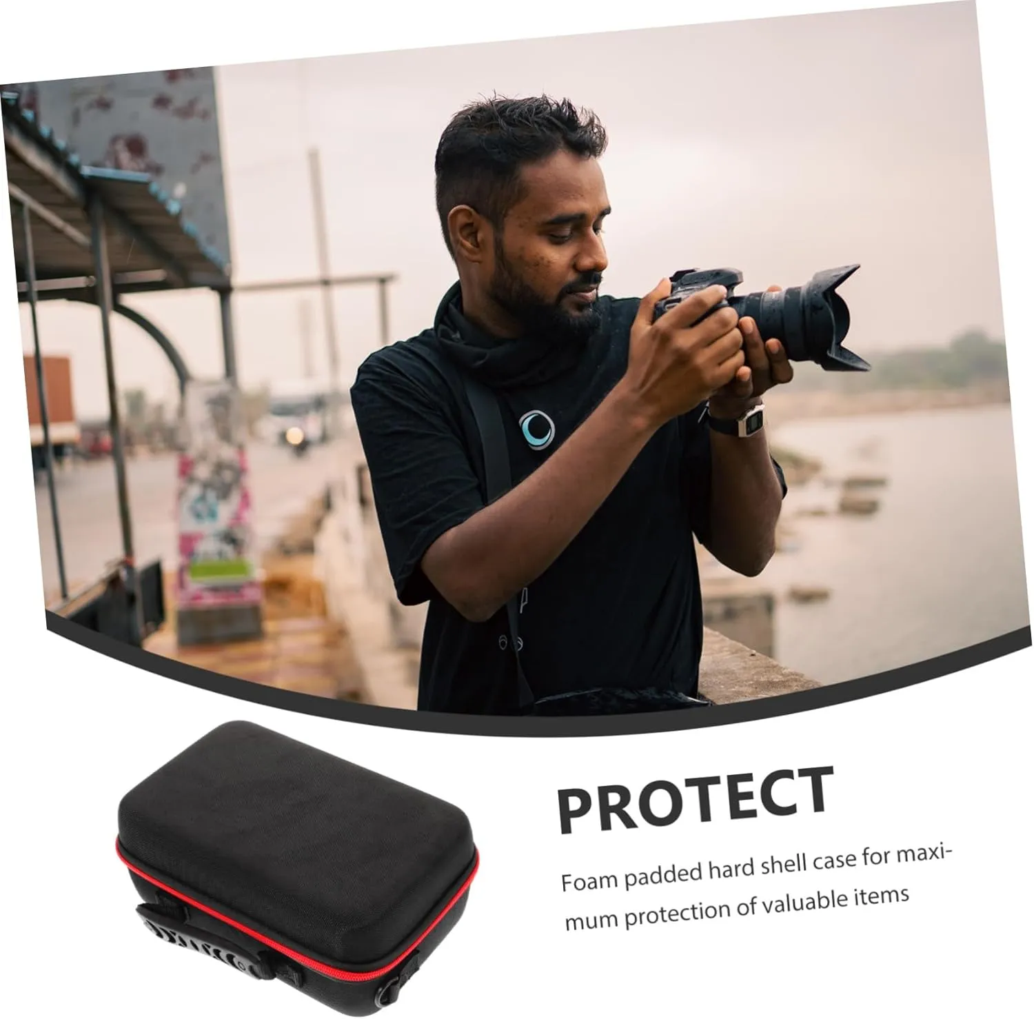 Travel Camera Bag with Protection DIY Digital Storage Pouch Durable Case for Outdoor Use Compartments for Custom Organization
