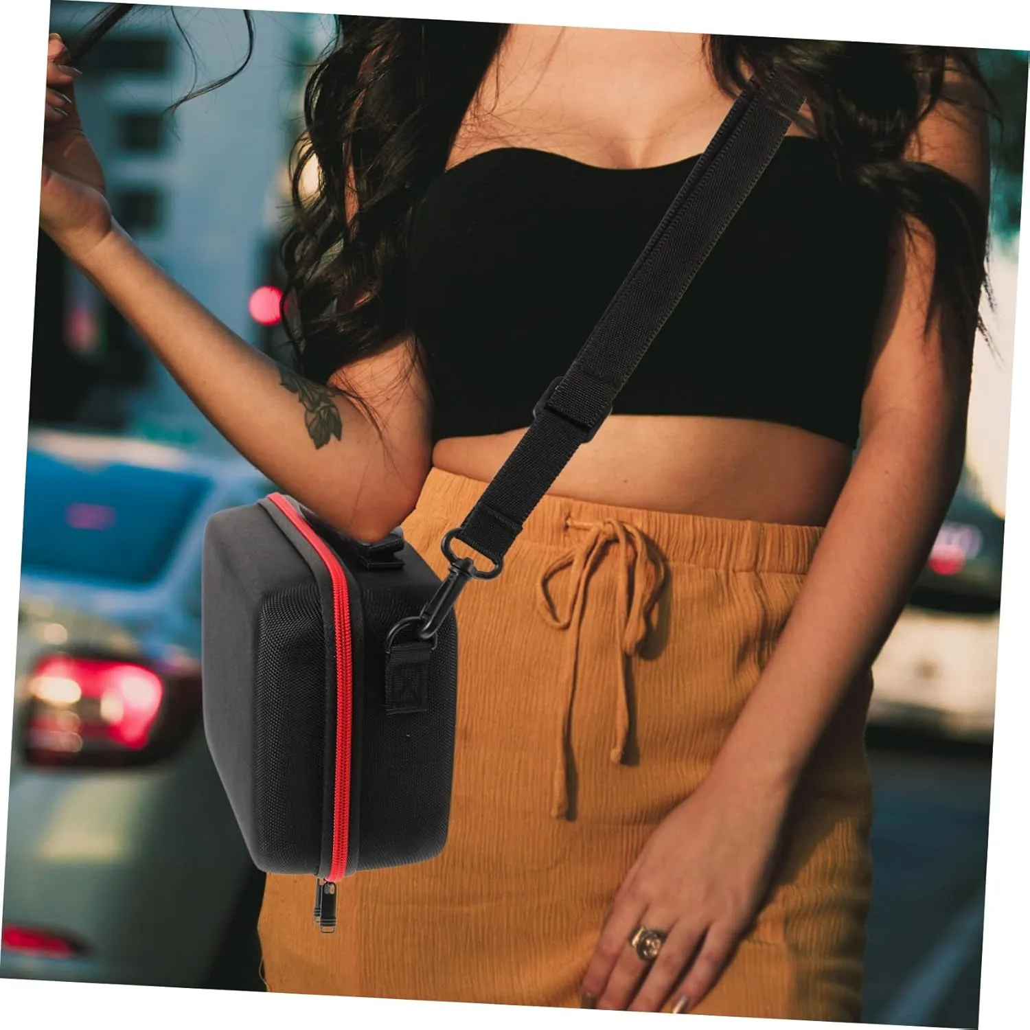 Travel Camera Bag with Protection DIY Digital Storage Pouch Durable Case for Outdoor Use Compartments for Custom Organization