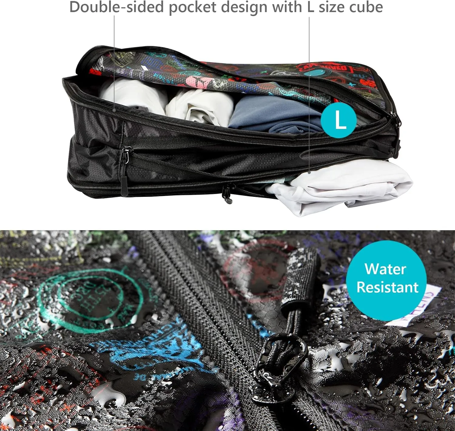 Travelkin 3 Set Packing Cubes - Compression Packing Cubes for Suitcase, Travel Organizers Bag Set