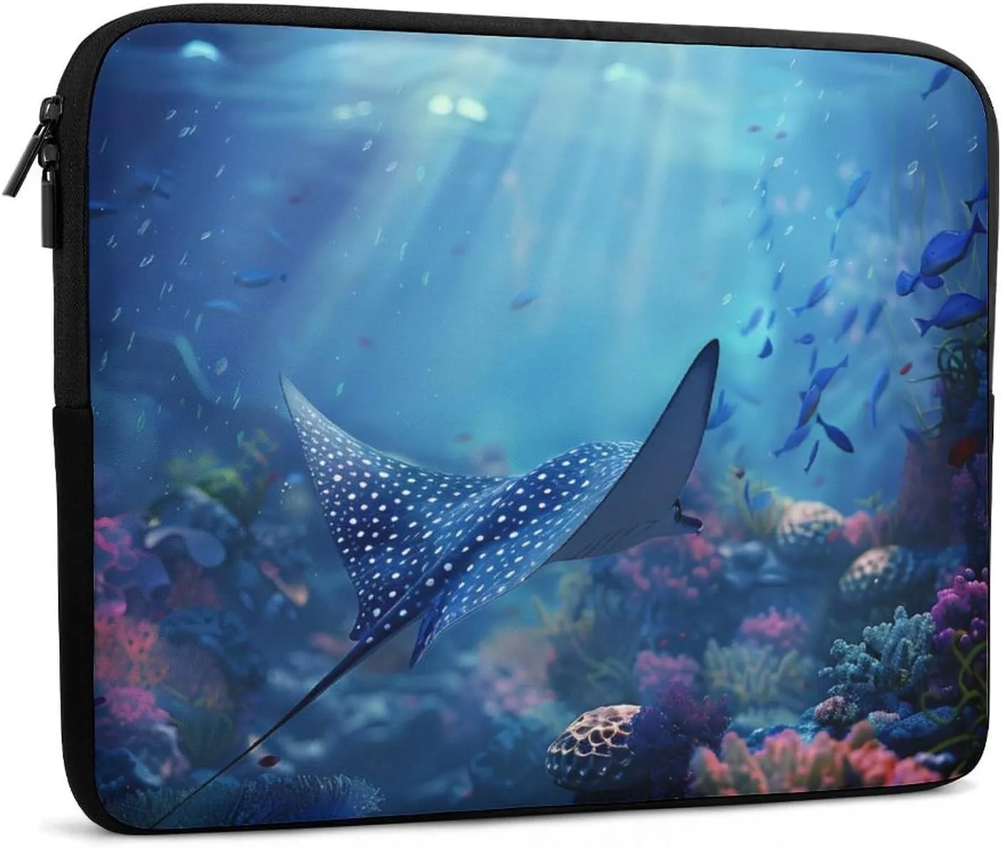Undersea Wildlife Stingray Laptop Sleeve Case Protective Computer Bag Carrying Briefcase for Men Women