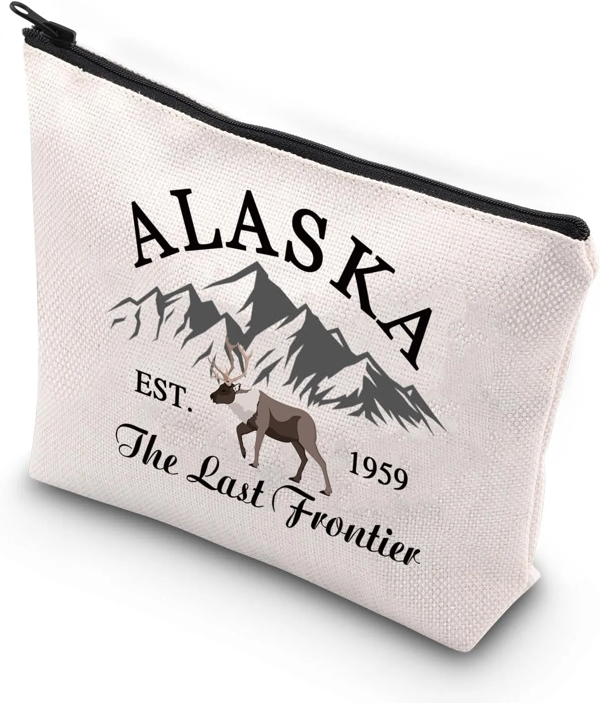 VAMSII Alaska Travel Makeup Bag Alaska Est 1959 the Last Frontier Alaska Family Trip Toiletry BagThe Last Frontier