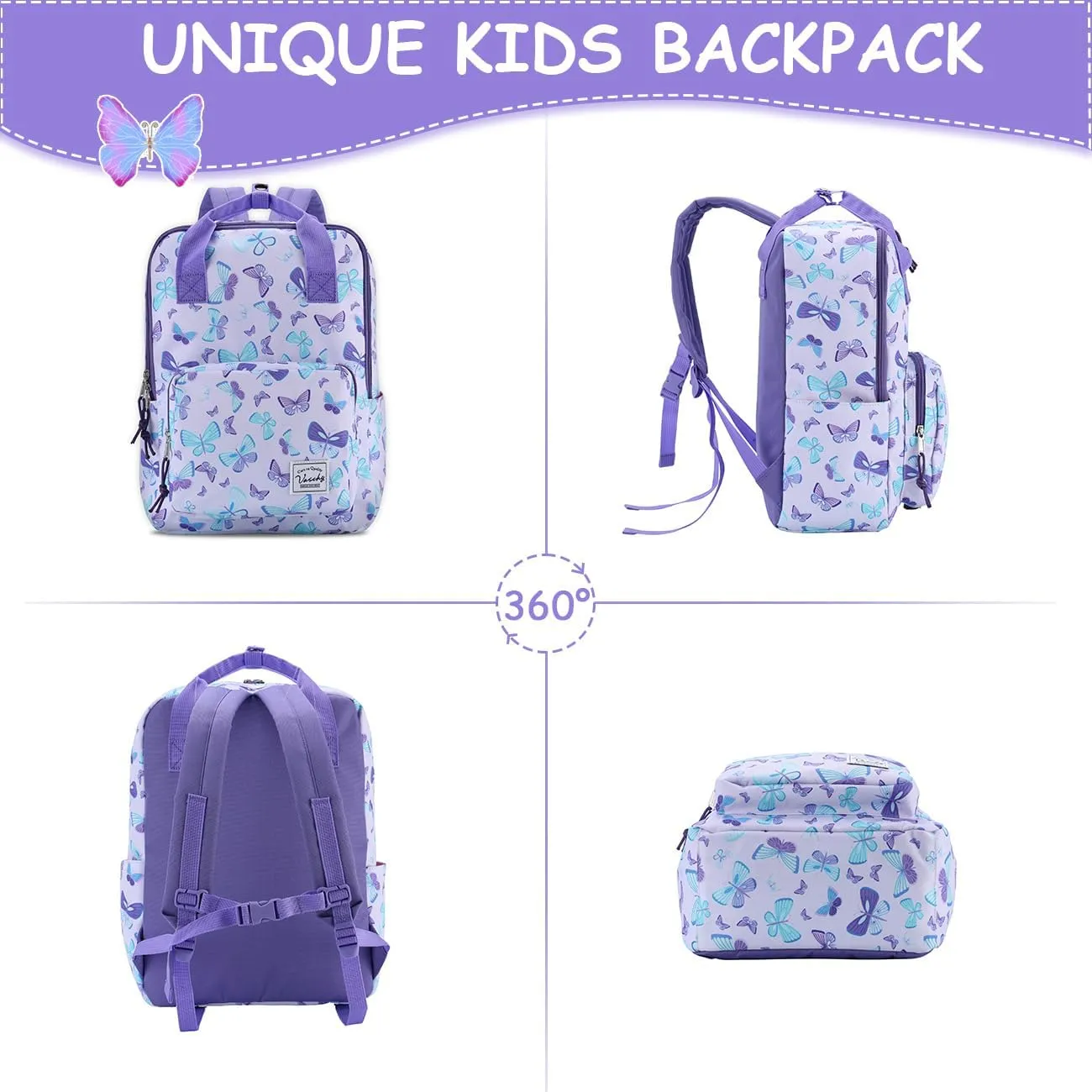 VASCHY Dinosaur Backpacks Kids, Lightweight Toddler Kids Preschool Backpack for Children