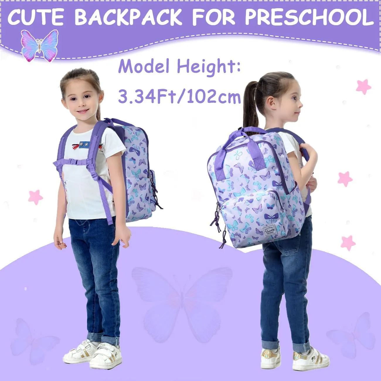 VASCHY Dinosaur Backpacks Kids, Lightweight Toddler Kids Preschool Backpack for Children