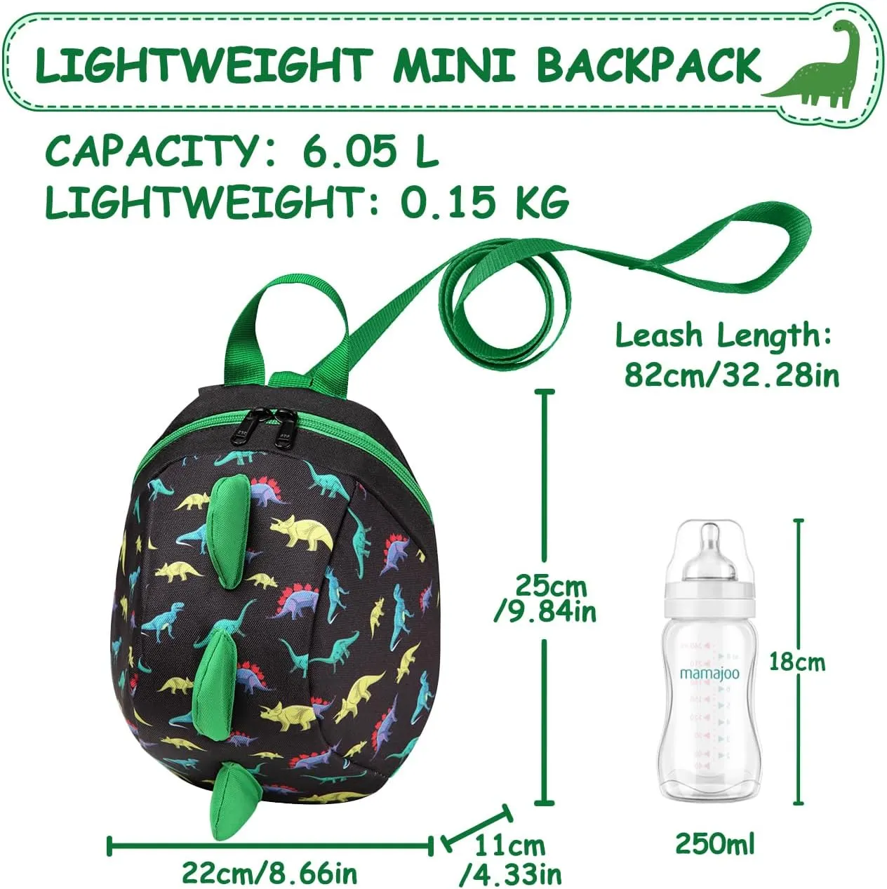 VASCHY Mini Toddler Backpack with Leash, Ultra Lightweight Tiny Little Daycare Backpack