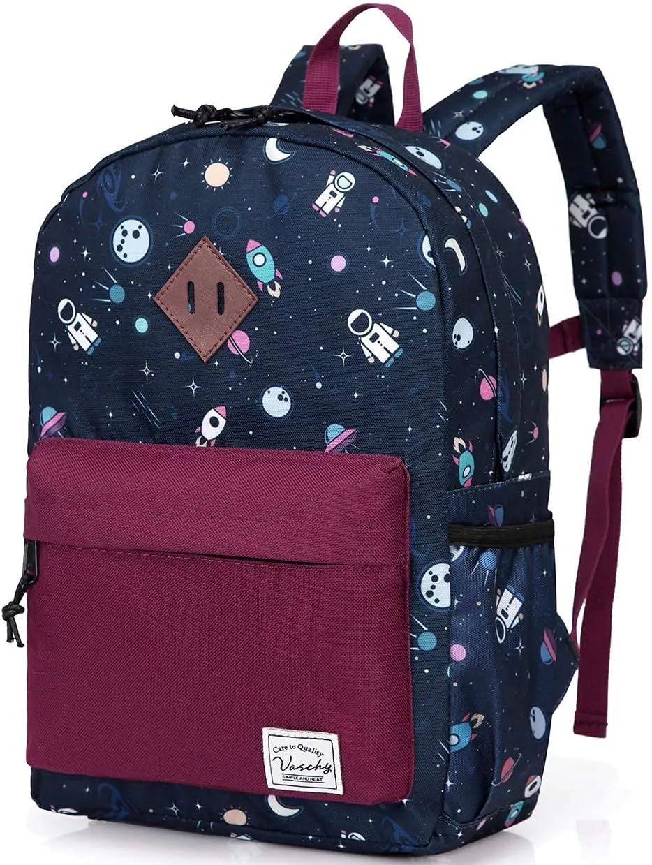 VASCHY Preschool Toddler Backpack, Little Kid Small Backpacks for Nursery School Children Boys and Girls with Chest Strap in Cute Astronaut