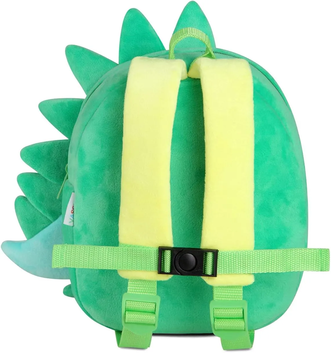 VASCHY Toddler Backpack, Baby Boys and Girls Cute Plush Animal Small Daycare Backpack for Little Kid Smiling Dinosaur