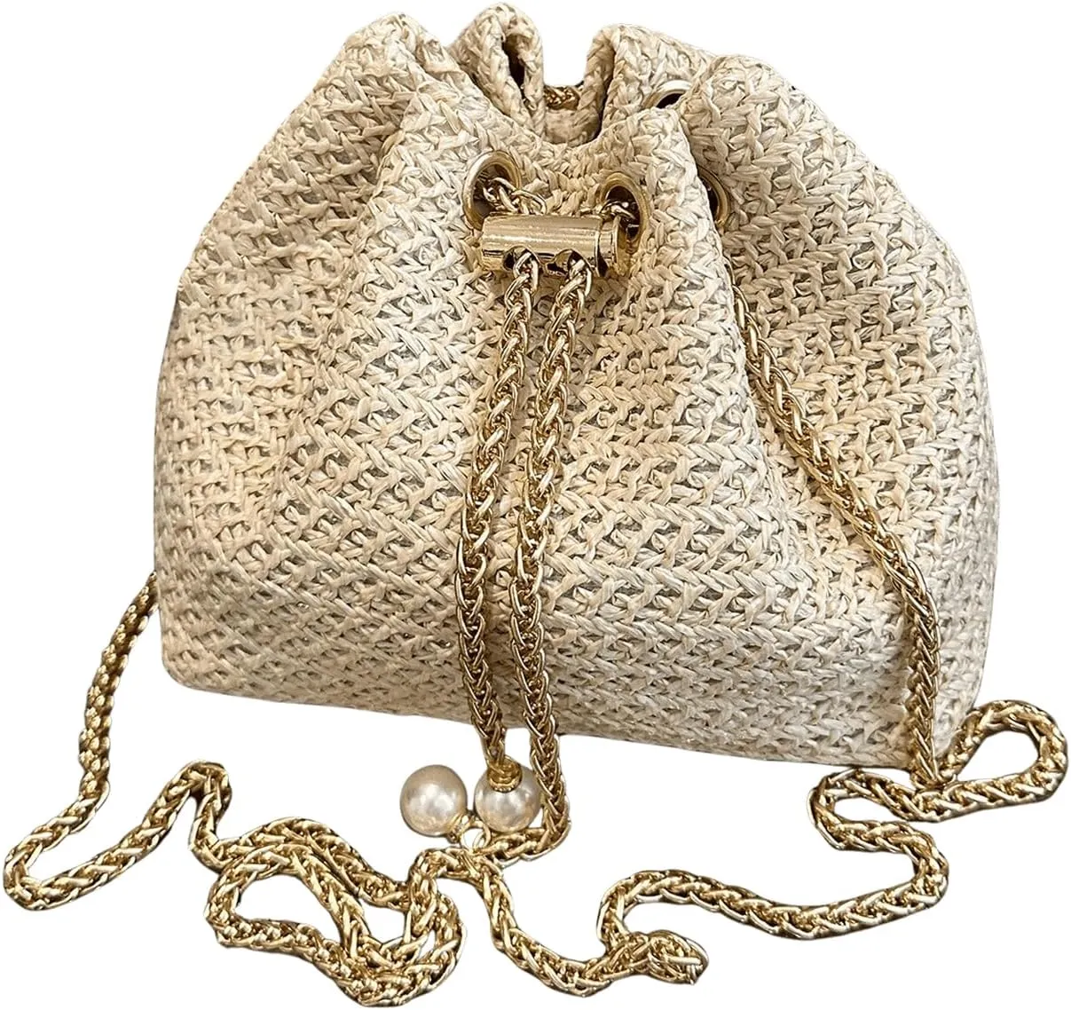 Verdusa Mini Plaid Print Drawstring Tote Bags Casual Handbags Retro Handbag