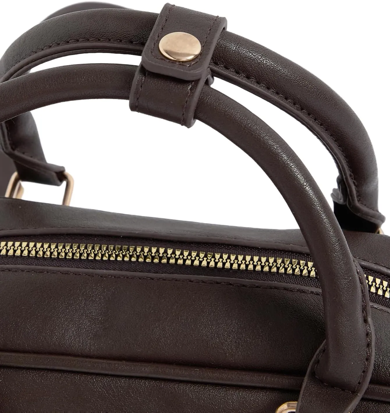 Verdusa Women's Bucket Leather Crossbody Satchel Bags Retro Top Handle Clutch Bowling Bag