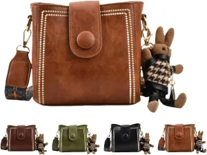 Vintage Fashion Bag with Adjustable Wider Shoulder Strap, womens elegant minimalist handbag trendy vintage bucket bag