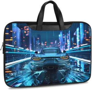 Water Droplets Cool Sport Car Laptop Tote Bag Waterproof Computer Carrying Case Business Office Briefcase