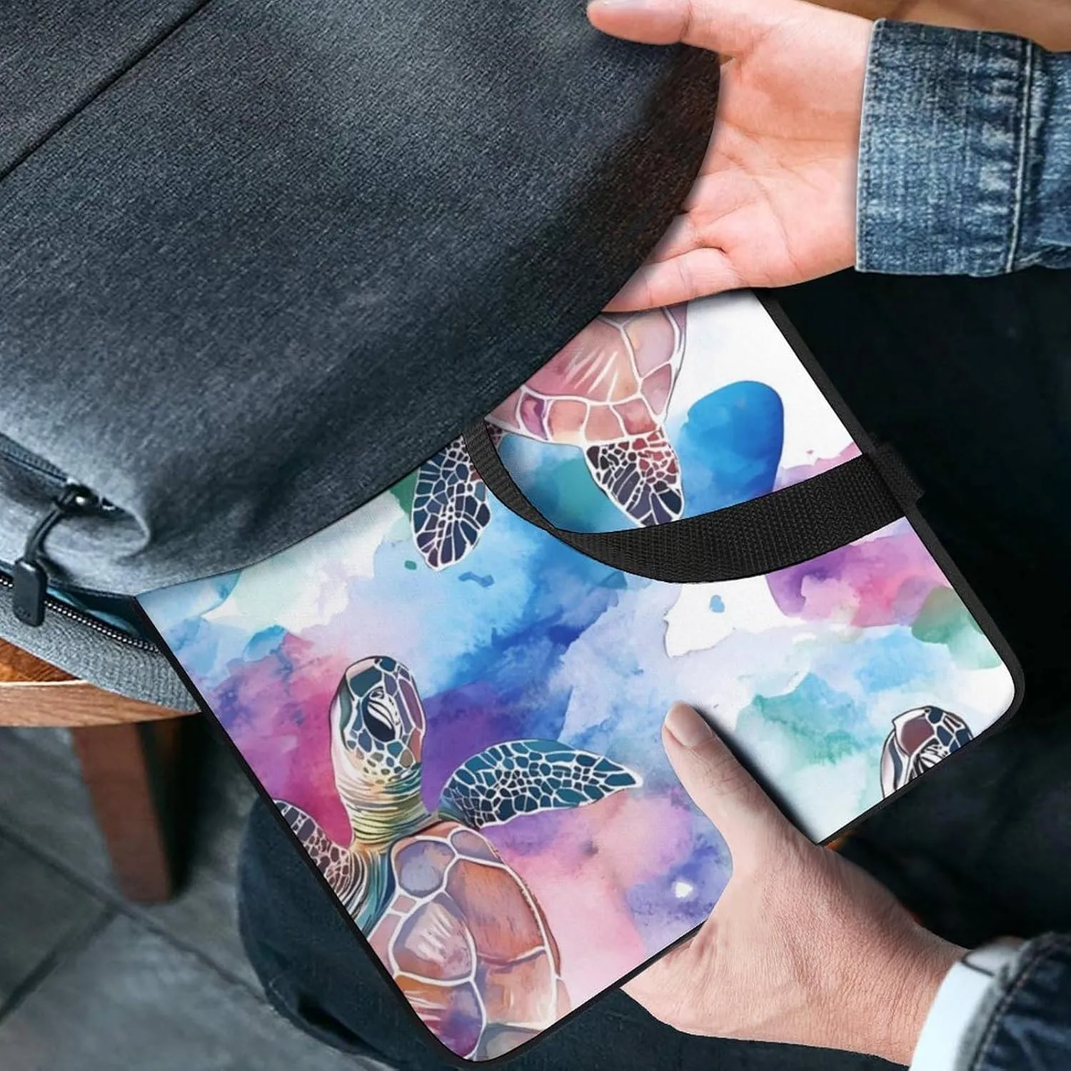 Watercolor Sea Turtles Colorful Laptop Sleeve Bag Computer Carrying Case Laptops Protective Cover for Travel Business