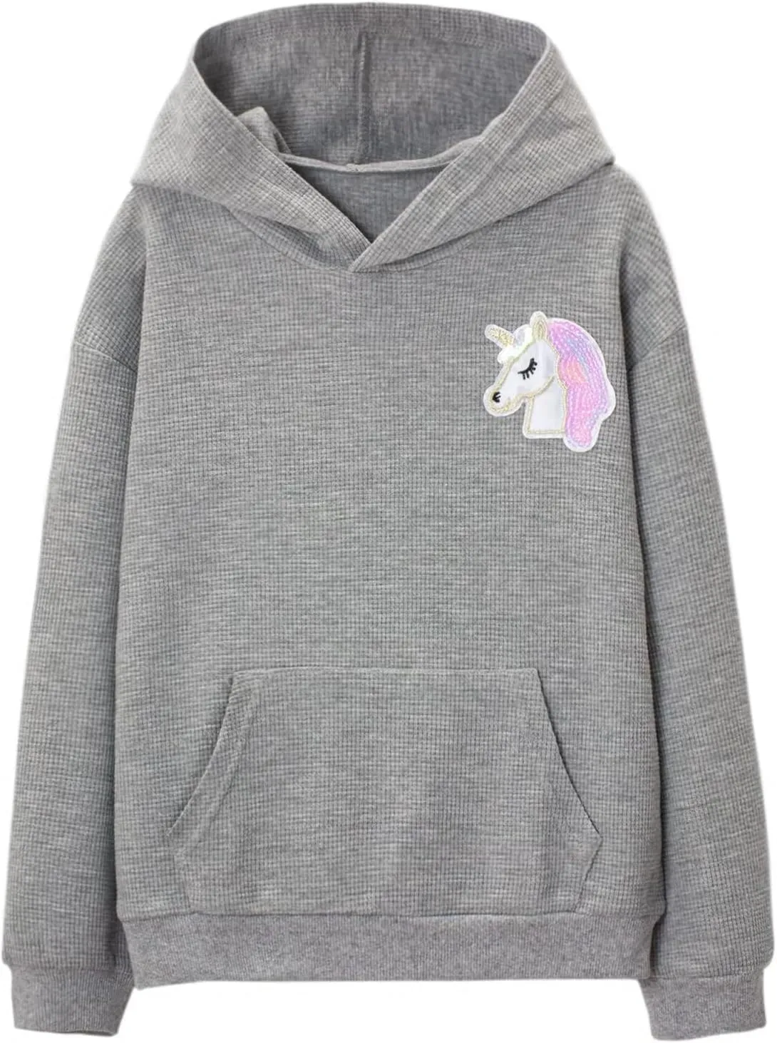 WELAKEN Girls Animal Print Hoodie Sweatshirts Kids Toddler Long Sleeve Pullover Tops with Pocket