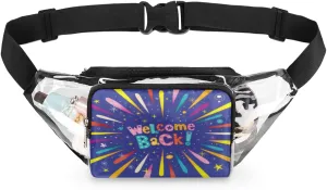 Welcome Back Clear Fanny Pack Stadium Approved Adjustable Clear Belt Bag Cute Waist Bags for Women Men Travel Sports Events Hiking Concerts
