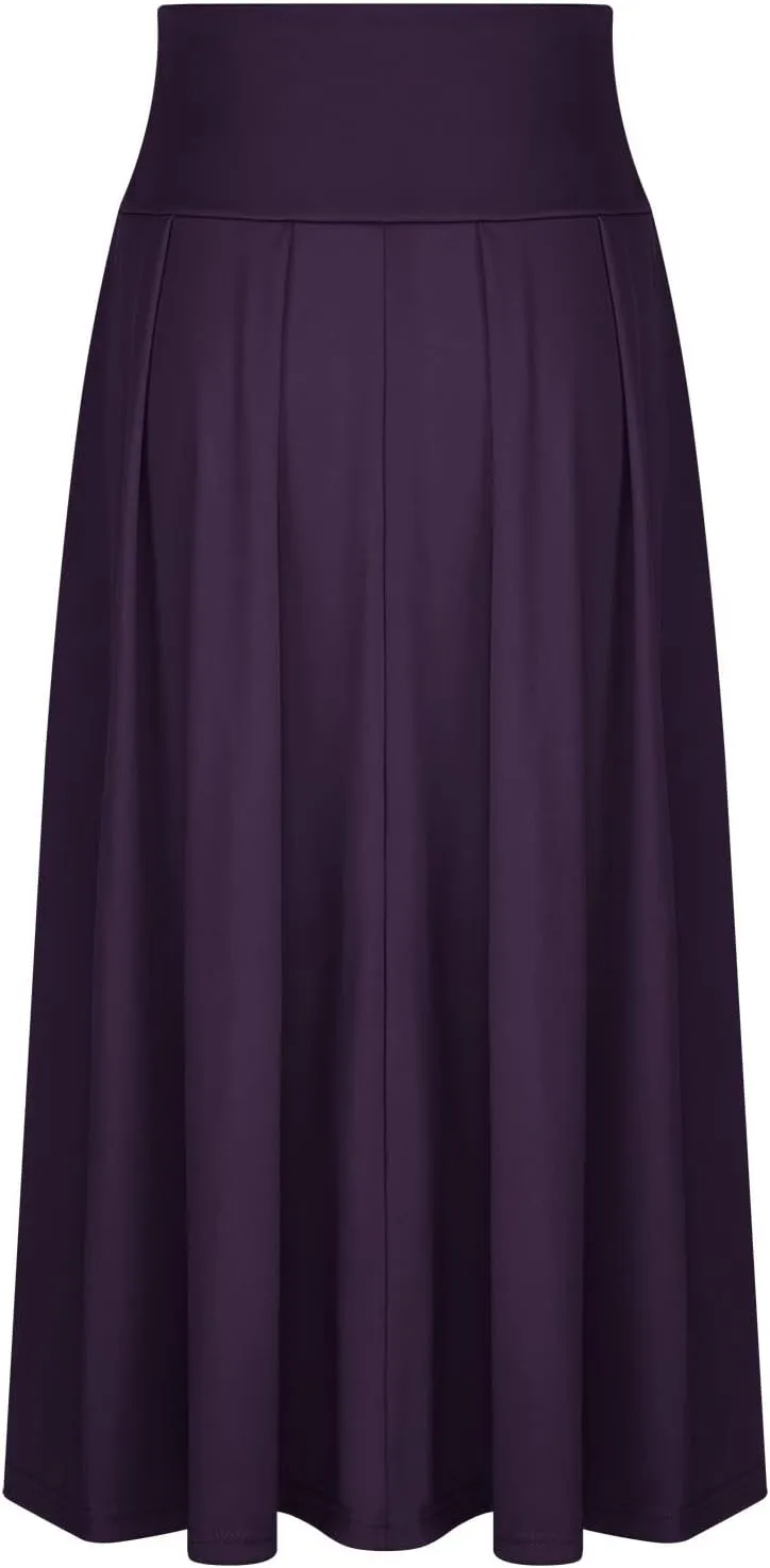 Womens Maxi Skirt Casual High Waist Bowknot Tied Front Pleated Flowy A-Line Long Swing Skirts for Party Prom