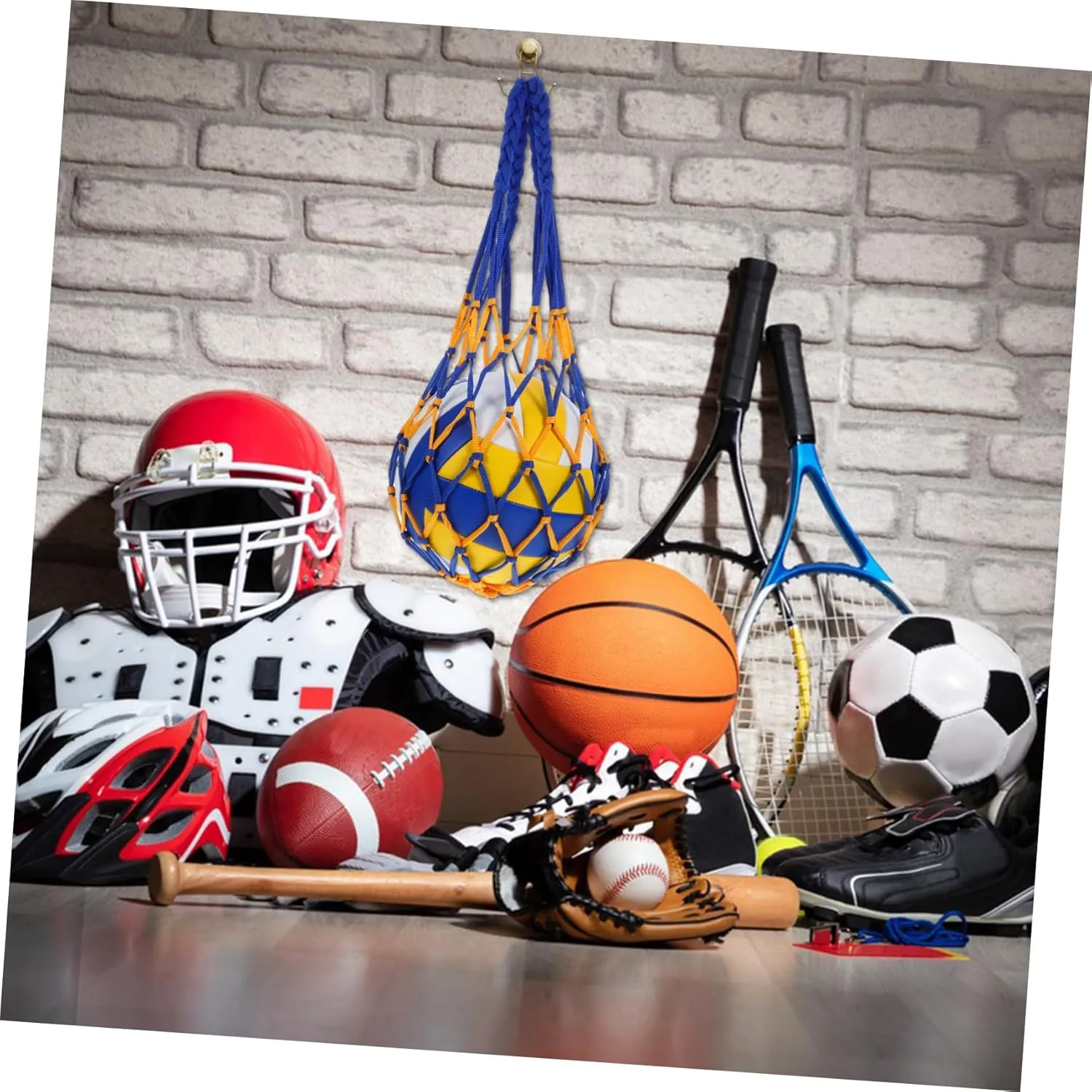 Yardwe Portable Ball Net Bag Basketball Net Football Ball Bag Boot Bag Bag Small Gym Bag Draw Gym Bag Boot Bag